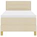 Letto Box Spring con Materasso Panna 100x200 cm Tessuto - Foto miniatura 8