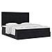 Struttura Letto Pouf con Materassi Nero 200x200 cm Velluto - Foto miniatura 4