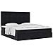 Struttura Letto Pouf con Materassi Nero 200x200 cm Velluto - Foto miniatura 5