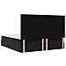 Struttura Letto Pouf con Materassi Nero 200x200 cm Velluto - Foto miniatura 9
