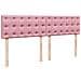 Struttura Letto Pouf con Materasso Rosa 160x200 cm in Velluto - Foto miniatura 9