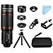 Kit Telescopio Monoculare 18x Con Lente 0.63x E Custodia - Compatibile Con Smartphone - Foto miniatura 1