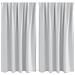 Tende con tende 2 pcs Grigio Chiaro 140x140cm Poliestere - Foto miniatura 1