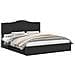 Letto con Contenitore Nero 200 x 200 cm Legno multistrato - Foto miniatura 1