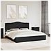 Letto con Contenitore Nero 200 x 200 cm Legno multistrato - Foto miniatura 2