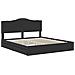 Letto con Contenitore Nero 200 x 200 cm Legno multistrato - Foto miniatura 4