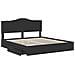 Letto con Contenitore Nero 200 x 200 cm Legno multistrato - Foto miniatura 5