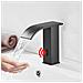 Rubinetto per lavabo da bagno, Blackswan, tipo M183, modello corto nero con bocca a cascata e sensore, misura 15 cm - Foto miniatura 4