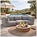 Praiano Salotto Da Giardino Modulare Da 3 Posti Grigio In Tessuto Idrorepellent - Foto miniatura 3