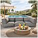 Praiano Salotto Da Giardino Modulare Da 3 Posti Grigio In Tessuto Idrorepellent - Foto miniatura 7