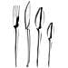 Snake Set 24 posate acciaio inox 18/10 - Servizio per 6 Persone - forchetta, coltello, cucchiaio e cucchiaino - Design elegante per tavole di gusto - forma sinuosa - Foto miniatura 1