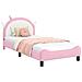 Struttura letto bambini con testata Rosa 90 x 200 cm PU - Foto miniatura 1