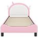 Struttura letto bambini con testata Rosa 90 x 200 cm PU - Foto miniatura 5