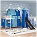 Struttura del letto loft per bambini Bianco e Blu 107 x 200 cm - Foto miniatura 3