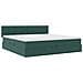 Letto con contenitore e LED Verde Scuro 200 x 200 cm Velluto - Foto miniatura 6