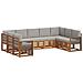 Set divani con cuscino 9 pcs Grigio Naturale e Chiaro - Foto miniatura 1