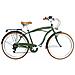 Bici Da Uomo Misura 26 City Bike Bicicletta Cruiser Stile Americano Con Cambio 6v Completa Di Accessori Luci A Led - 46 Verde Oliva - Foto miniatura 1