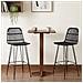 Sgabello da bar 2 pcs Nero 44 x 55 x 109 cm Rattan e acciaio - Foto miniatura 2