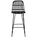 Sgabello da bar 2 pcs Nero 44 x 55 x 109 cm Rattan e acciaio - Foto miniatura 4