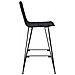 Sgabello da bar 2 pcs Nero 44 x 55 x 109 cm Rattan e acciaio - Foto miniatura 5