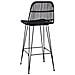 Sgabello da bar 2 pcs Nero 44 x 55 x 109 cm Rattan e acciaio - Foto miniatura 6
