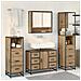Set di mobili per il bagno con porta 4 pcs Rovere artigianale - Foto miniatura 4