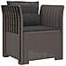 Poltrona a 1 Posto con Cuscini Aspetto Rattan PP Grigio Chiaro - Foto miniatura 1