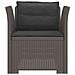 Poltrona a 1 Posto con Cuscini Aspetto Rattan PP Grigio Chiaro - Foto miniatura 3