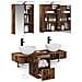 Set di Armadi da Bagno 5 pcs Legno antico 43 x 16 x 62,5 cm - Foto miniatura 3