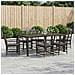 Set da pranzo per esterni 7 pz Nero polyrattan - Foto miniatura 7