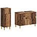 Set di Armadi da Bagno da 2 Pezzi ARNHEM Legno antico - Foto miniatura 1