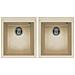 Lavello Quadra 200 Keratek Plus 41x50 cm 2 vasche Colore Champagne 95 - Foto miniatura 1