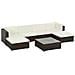 Set Divani Da Giardino 19 Pz In Polyrattan Marrone - Foto miniatura 1