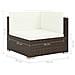 Set Divani Da Giardino 19 Pz In Polyrattan Marrone - Foto miniatura 6