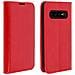 Custodia Galaxy S10 Plus Pelle Portafoglio Funzione Stand - Rosso - Foto miniatura 1