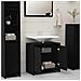 Mobile da Bagno Nero 60x33x61 cm in Legno Multistrato - Foto miniatura 3