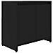 Mobile da Bagno Nero 60x33x61 cm in Legno Multistrato - Foto miniatura 1