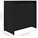 Mobile da Bagno Nero 60x33x61 cm in Legno Multistrato - Foto miniatura 7