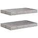 Scaffali A Parete 2 Pz Grigio Cemento 40x23x3,8 Cm In Mdf - Foto miniatura 2