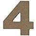 Numero 4 In Legno Mdf Per La Decorazione - 8 Cm - Foto miniatura 2