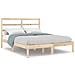 Giroletto In Legno Massello Di Pino 140x190 Cm – Testiera Alta, Design Rustico E Naturale, Robusto E Stabile