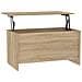 Tavolino Rovere Sonoma 102x55,5x52,5 Cm In Legno Multistrato - Foto miniatura 1