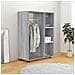 Armadio Grigio Sonoma 80x40x110 Cm In Legno Multistrato - Foto miniatura 3