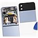 Copribatteria Superiore Originale Z Flip4 Con Schermo Esterno Blue - Foto miniatura 3