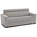 Divano Fisso Monica, Divano A 2 Posti Large, 100% Made In Italy, Sofà Soggiorno, In Tessuto Imbottito, Con Poggiatesta Regolabili E Braccioli Standard, Cm 200x95h85, Grigio - Foto miniatura 3