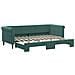 Divano Letto Con Letto Estraibile Verde Scuro 80x200cm Velluto - Foto miniatura 2