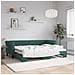 Divano Letto Con Letto Estraibile Verde Scuro 80x200cm Velluto - Foto miniatura 1