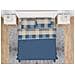 Completo Lenzuola Letto Morbida Flanella 100% Cotone Dis.scotland Maxi Azzurro - Foto miniatura 1