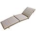 Cuscino In Poliestere Sfoderabile Impermeabile 185x57 Cm Per Lettino Da Esterno - Tan - Foto miniatura 1