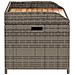 Panca Portaoggetti Giardino Grigia 100x50x52 Polyrattan Acacia - Foto miniatura 3